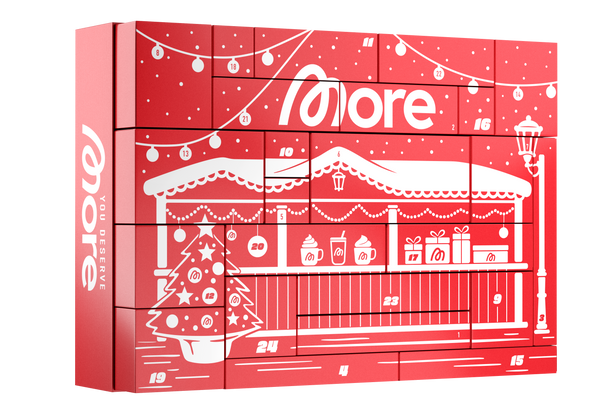 More Nutrition Adventskalender 2026 – rote Kalenderbox, inzwischen ausverkauft