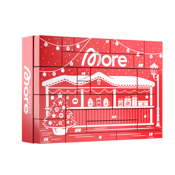 More Nutrition Adventskalender 2026 – rote Kalenderbox, inzwischen ausverkauft